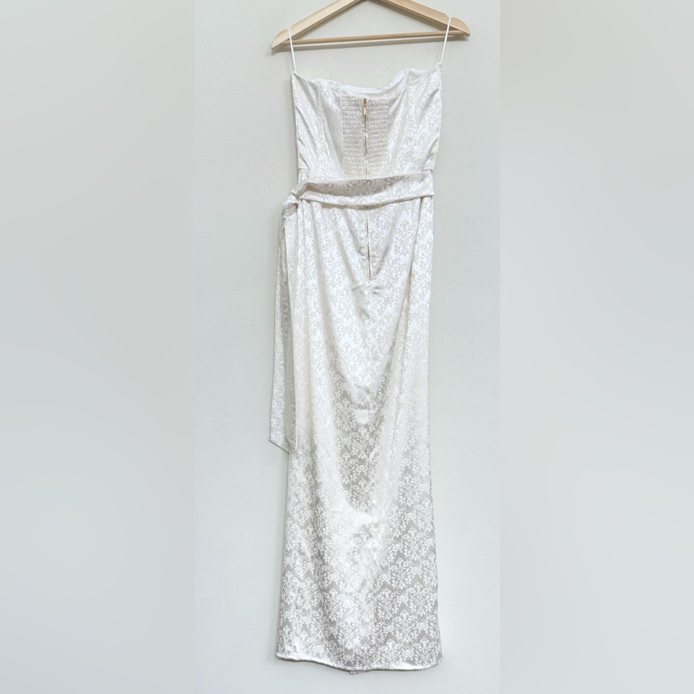 NWT V. Chapman June Dress in White Floral Brocade Sz 8 - Picture 8 of 16